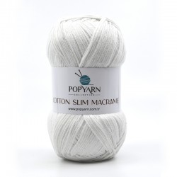 Cotton Slim Macrame  - White