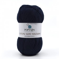 Cotton Slim Macrame  - Navy...