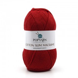 Cotton Slim Macrame  - Red