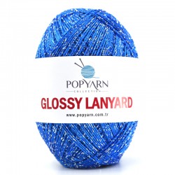 Glossy Lanyard  - Sax Blue