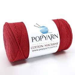 Popyarn Cotton  Macrame  - Red